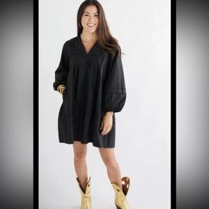 Caryn Lawn Stevie Dress In Black Sz XL NEW